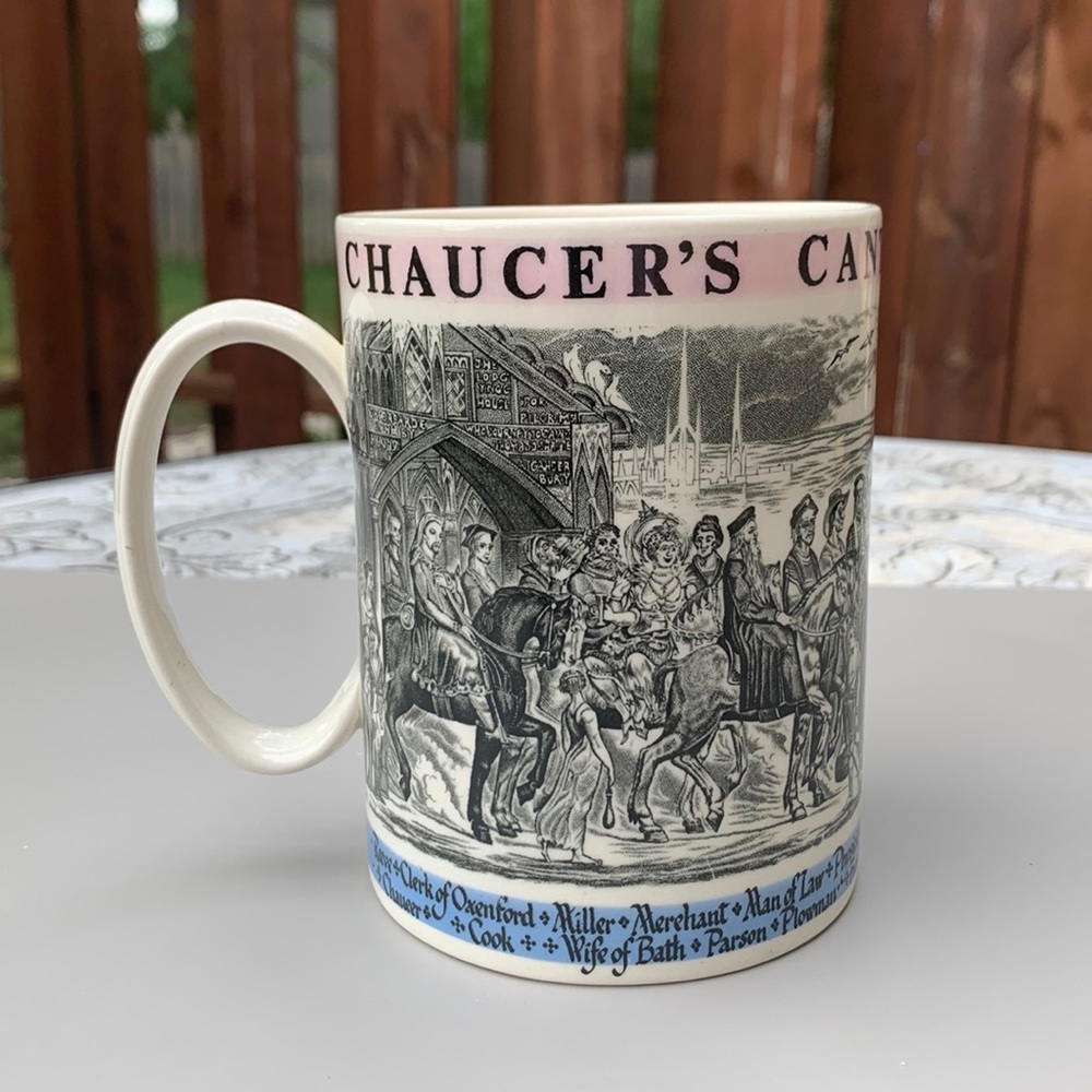 Wedgwood Commemorative Mug Chaucer's Canterbury Pilgrims Design Victor Skellern